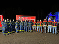 Gruppenbild von Feuerwehr Schelldorf-Biberg-Krut und Helfern des THW OV Eichstätt.